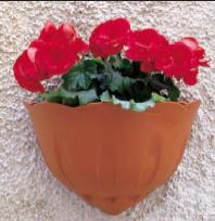 Tymar Set 2 Vasi Rotondi Per Fiori In Plastica PP Colore Senape - Impermeabili, Senza Fori, Diametro 21 Cm, Per Interni/Esterni