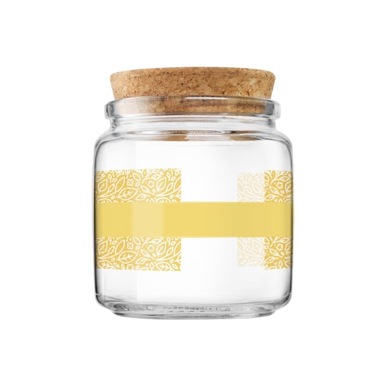 Barattolo Da Cucina Bormioli Naturalmente Con Tappo In Sughero - Capacità 75 Cl, Colore Giallo | Eco-compatibile - Foto 7