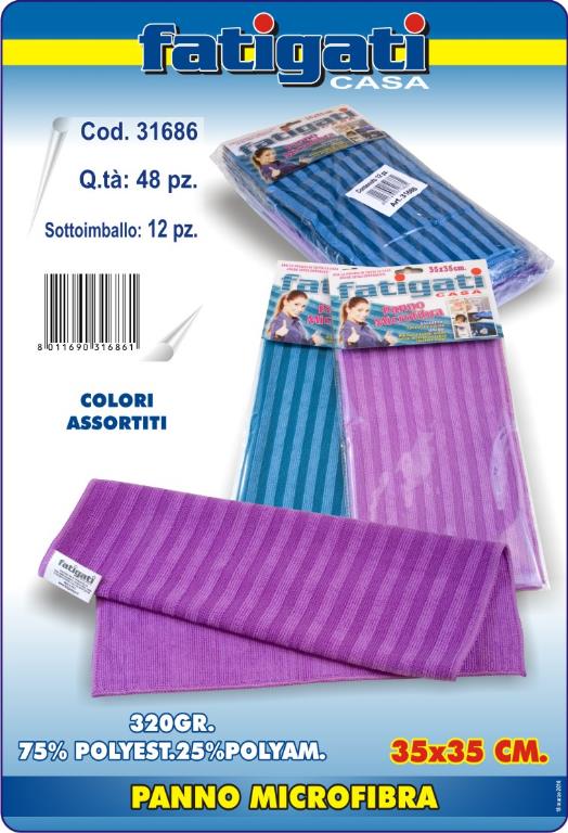 Panno in microfibra Pulizia Casa 35 x 35 cm Vari Colori