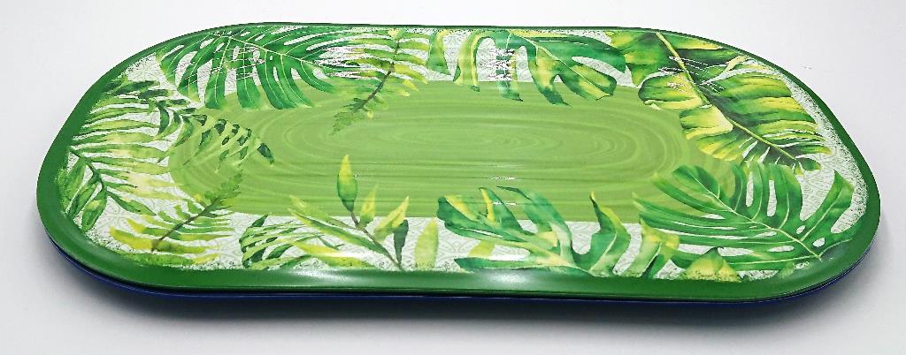 Vassoio Rettangolare In Melamine, 37,5 Cm – Design Colorato “pappagalli Di Bahia”