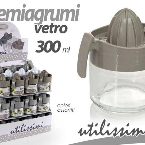 Spremiagrumi Manuale con caraffa in vetro manico beccuccio 300 ml 2 Colori - immagine 1