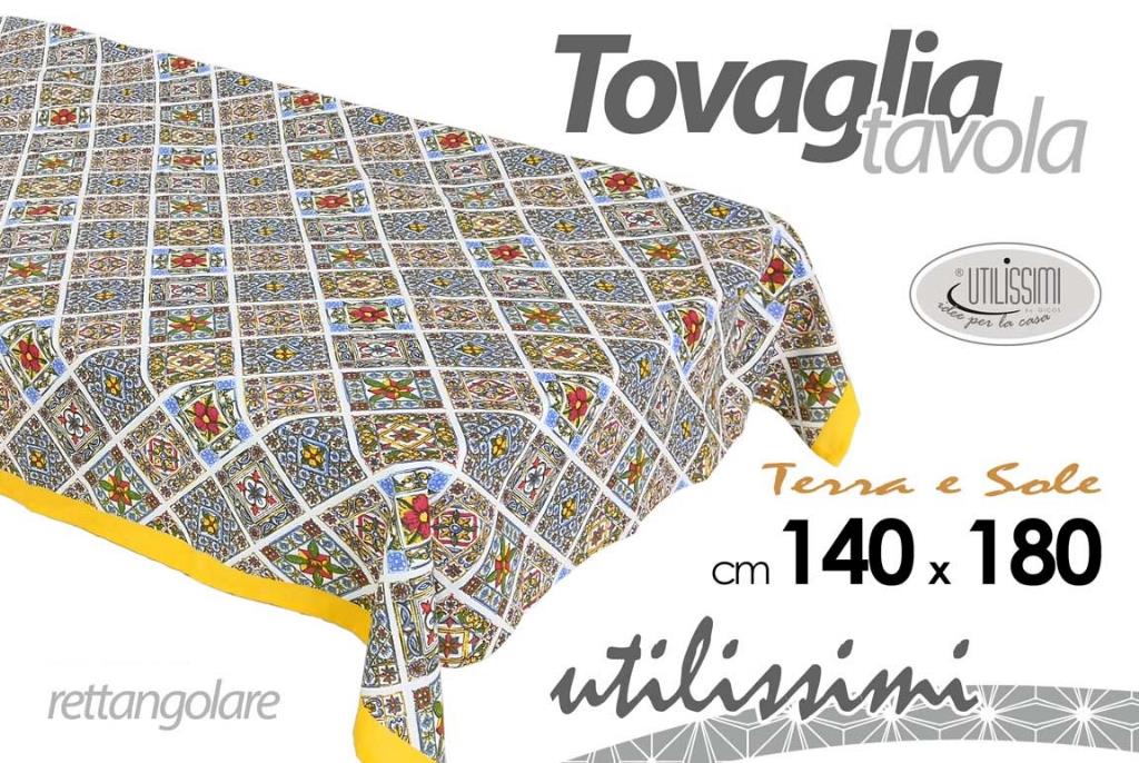 Tovaglia da Cucina Tavola Decoro Terra e Sole Rettangolare 140 x 180 cm