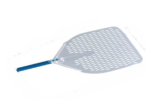 Pala pizza professionale linea azzurra forata 45 x 45 cm con manico 150 cm gimetal - immagine 1