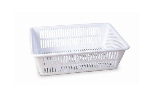 Cesta in plastica rettangolare forata 34 x 24 x 10 cm - immagine 1