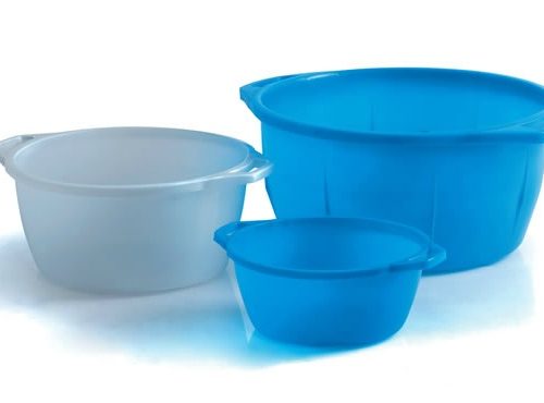 Bacinella acqua per bucato in polietilene tonda blu 35 cm - immagine 1