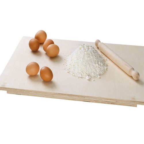 Tavola per Impastare Pasta in Legno di Betulla + Mattarello 57 x 37 cm - immagine 1