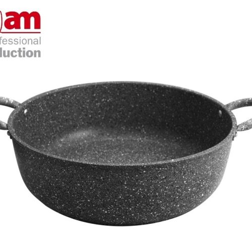 Pentola Tegame anche induzione Cuore di pietra con 2 manici 36 cm - immagine 1