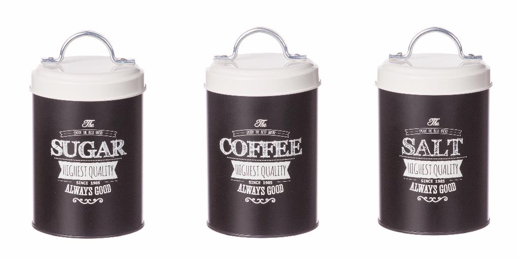 1 Barattolo in Latta da Cucina Always Good Tondo Sale Zucchero Caffè