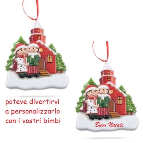 Decorazione Casa Natalizia Natale Placchetta in Resina 10 x 13 cm - immagine 1