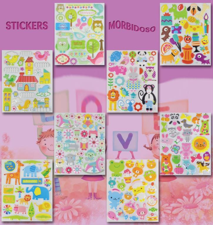 Stickers Adesivi per Camera Mobili Finestre morbidoso Vari Modelli