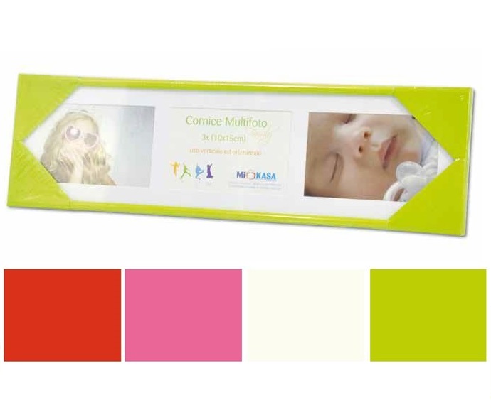Cornice Portafoto da Parete multifoto 3 foto color 15 x 10 cm