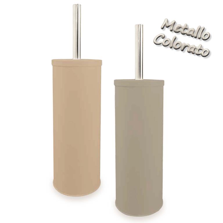 1 Pezzo Portascopino da Bagno WC in Metallo Colorato 2 Colori