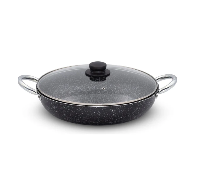 Pentola Antiaderente In Alluminio Con Rivestimento Pietra - 40 Cm, 19.3 Litri, Coperchio In Vetro