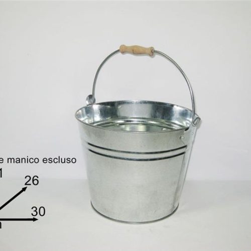 Secchio in Latta Multiuso con Manico 10 Litri 21 x 26 x 30 cm - immagine 1