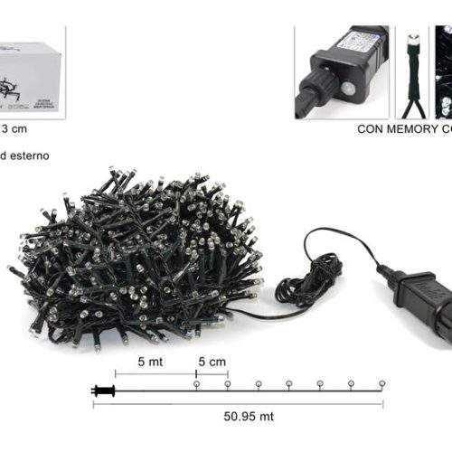Decorazione Casa Natale Minilucciole da Esterno 960 Led Bianchi - immagine 1