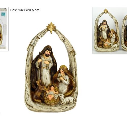 Decorazione Natale Casa Presepe Natività con Stella 20,5 cm - immagine 1
