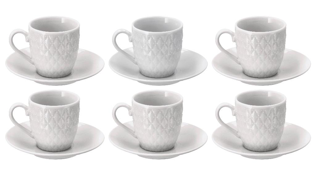 Set Tazzine Caffè in Porcellana - 6 x 125 ml - Tazze Particolari