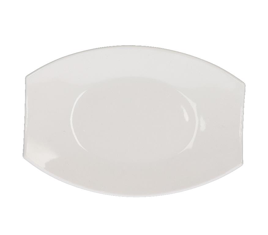 1 Pezzo Piatto da Tavola Smussato Ovale 30 x 20,5 cm