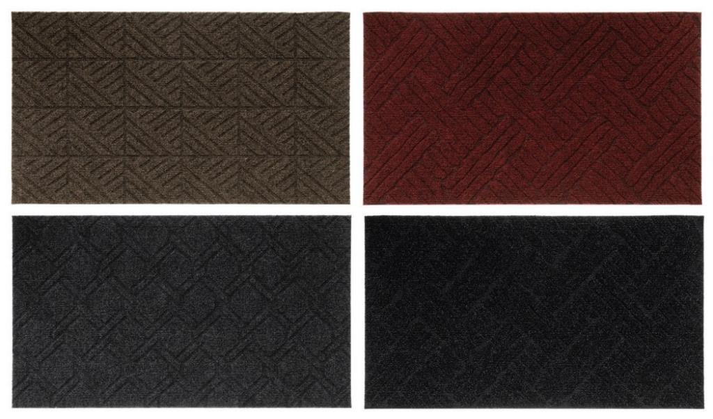 Zerbino Tappeto Brek in Moquette e Finta Gomma 40 x 70 cm 4 Colori