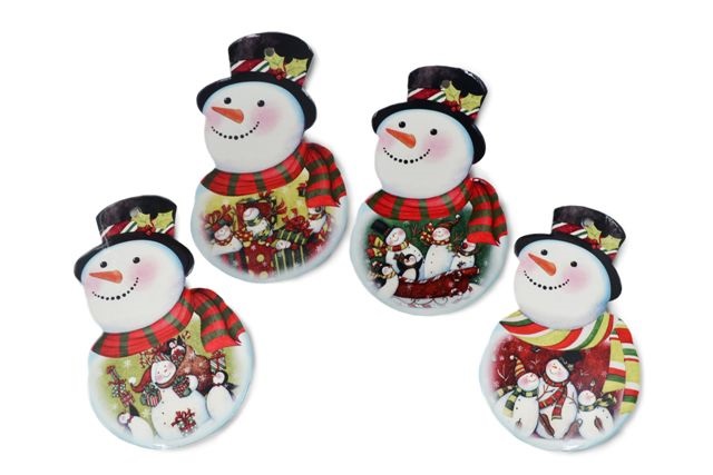 1 Pezzo Mattonella Decorativa Natalizia Natale 20 x 21 cm 4 Decori