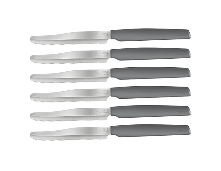 Pedrini 6 Coltelli Da Tavola Linea Active Con Lama In Acciaio Inox
