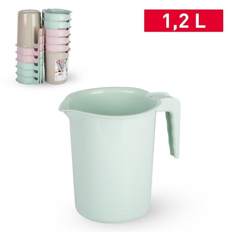 Brocca in vetro da 1 litro caraffa per bere boccale per birra boccale per pezzo vintage - Italia