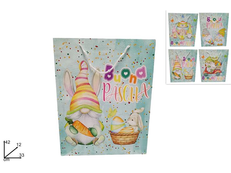 1 Pezzo Busta Regalo Buona Pasqua 42 x 33 x 12 cm 3 Decori