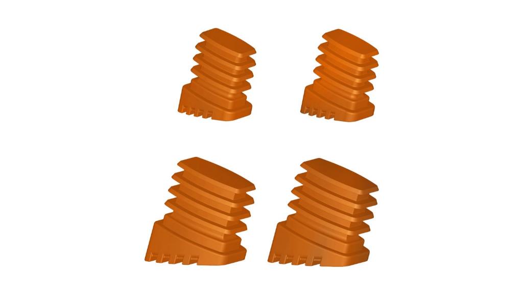 Colombo Kit Piedini Ricambio Scale - 4 Pezzi Antiscivolo Per Scale Domestiche Made In Italy - Foto 5