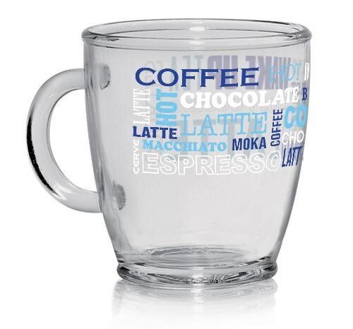 Set 6 Tazze Tazzoni Latte Mug Julius Writings Milk 380 cc Cerve - immagine 1