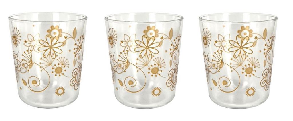 Set 6 Bicchieri In Vetro Mandala 300 Ml – Colori Rosa, Verde, Arancione, Motivo In Rilievo, Lavabili In Lavastoviglie - 3