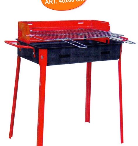 Barbecue a Carbonella con Ruote Rettangolare 40 x 60 x 85 cm - immagine 1
