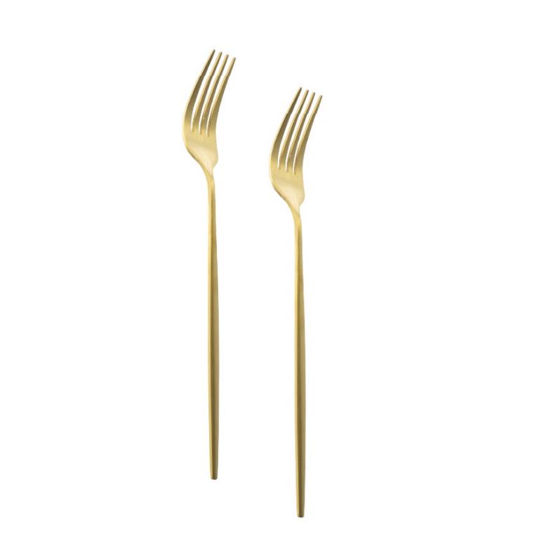 Set 2 Pezzi Forchette Posate da Tavola Porto Gold Abert