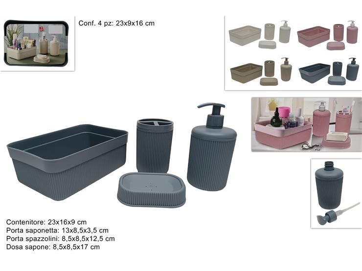 BGL, Set di accessori da bagno, regolabili ed espandibili, 4 | FindTheDeal