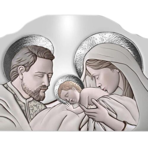 Quadro Decorativo da Parete Capezzale Sacra Famiglia Gray 50 x 70 cm - immagine 1