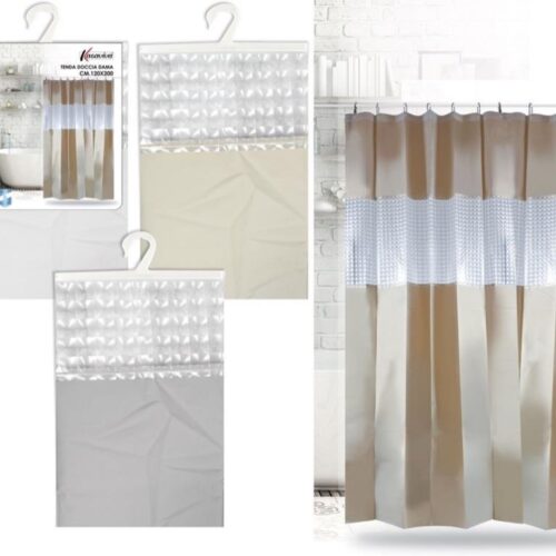 Tenda da Doccia Bagno Dama Chic 240 x 200 cm Vari Colori - immagine 1
