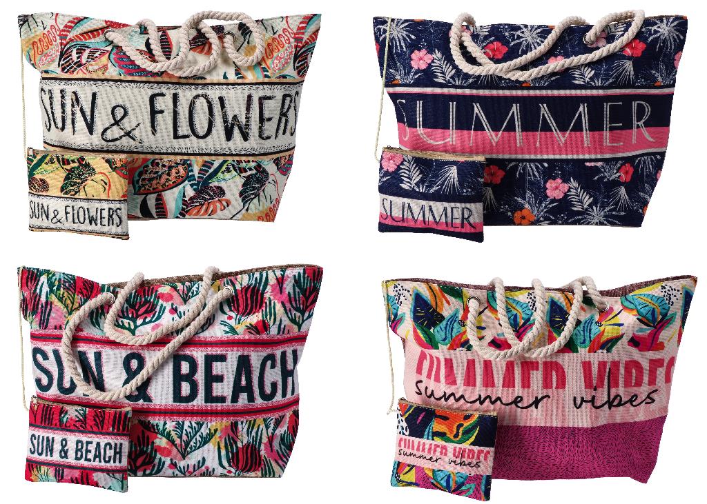 Pezzo Borsa Mare Pochette con Manico in Corda Decori