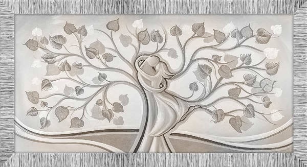 Quadro da Parete Giovy Abbraccio Mix Argento 60 x 110 cm Lupia