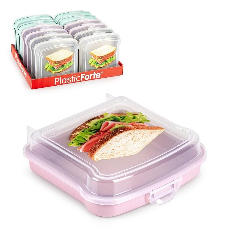 Contenitore Pranzo Sandwich Rettangolare Multicolore – 16,5x11,5x5,5 Cm – BPA Free E Riutilizzabile - 3