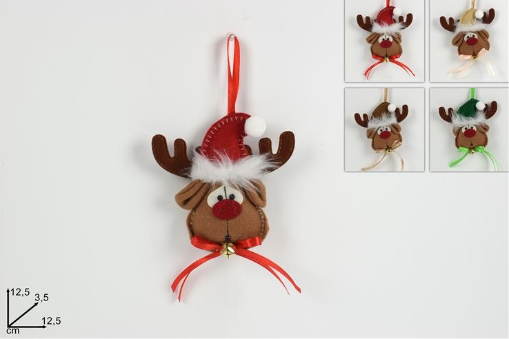 Amosfun Portachiavi Renna Con Pompon – Set Da 4, Decorazioni Natalizie A Forma Di Alce, Ciondoli Per Borsa E Chiavi - 2