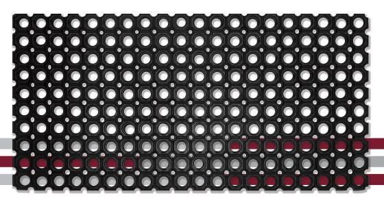 Zerbino Tappeto in Gomma Rettangolare Atlas 50 x 100 cm