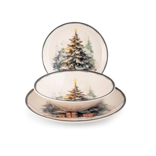 Servizio di Piatti da Tavola Natale Natalizio Enchanted 18 Pezzi - immagine 1