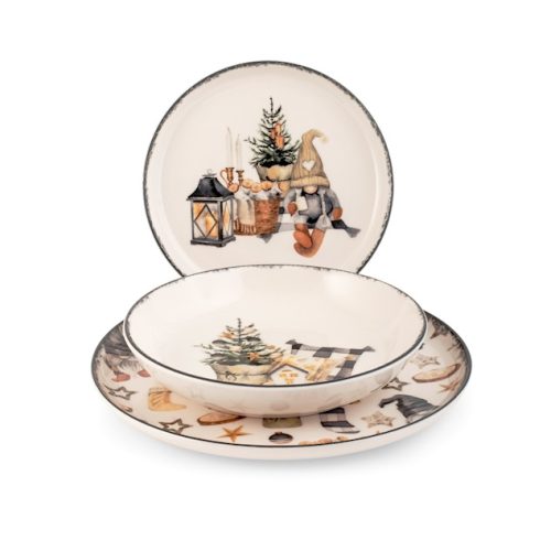 Servizio di Piatti da Tavola Natale Natalizio Countrywinter 18 Pezzi - immagine 1