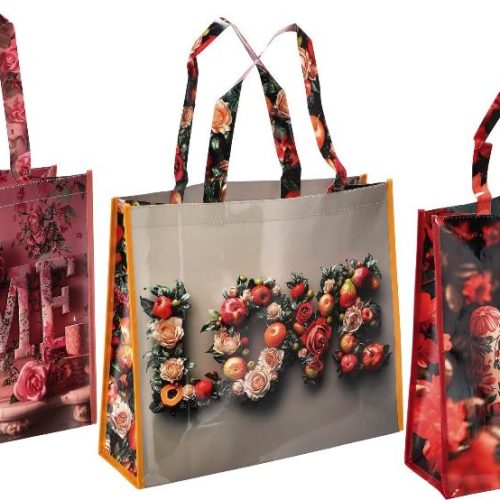 1 Pezzo Borsa Spesa Shopping Riutilizzabile in PP 43 x 15 x 37 cm 3 Decori - immagine 1