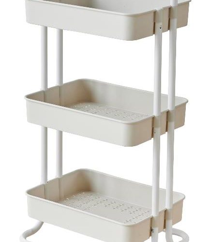 Carrello Portatutto in Metallo e Plastica con 3 Ripiani Susy Bianco 32 x 41 x 87 cm - immagine 1