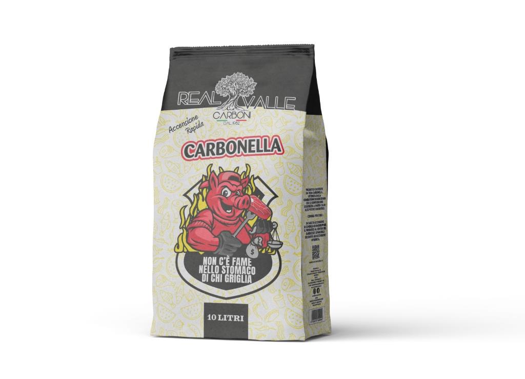 12 Pezzi Sacchi Carbonella di Legna 100% Vergine Sacchetti da 10 Litri