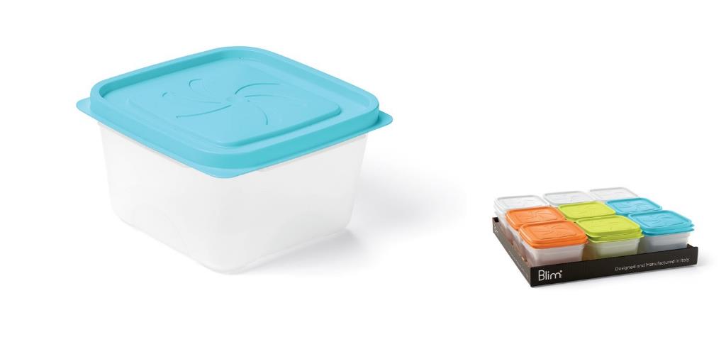 1 Pezzo Frigobox Contenitore Aster Quadrato 140 cl 17 x 17 x 10 cm