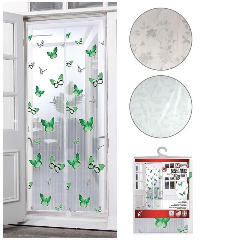 1 Pezzo Zanzariera Magnetica Decorata 220 x 140 cm Vari Decori
