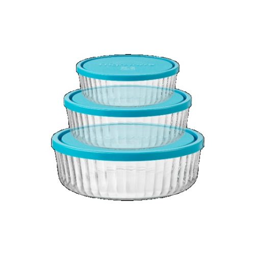 Set 3 Pezzi Contenitore Frigoverre Brillante Tondo 12 + 15 + 18 cm - immagine 1