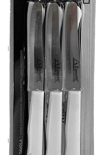 COLTELLI DAILY TAVOLA 6 pezzi BIANCHI LAMA ACC. INOX ZANETTI - immagine 1