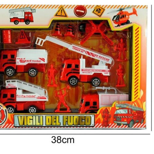 Giocattoli Automezzi Vigili del Fuoco con Elicottero - immagine 1